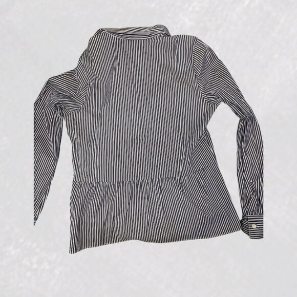 Express Striped Peplum Button Down - Picture 3 of 3